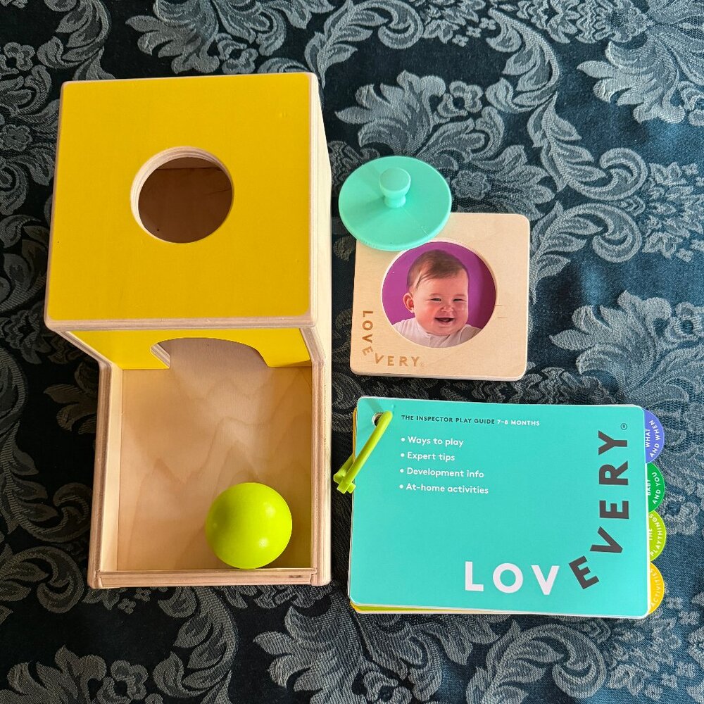 LOVEVERY puzzle, dropbox w/ball & paint guidebook 7-8 month - Visual-motor toys - Picture 1 of 6